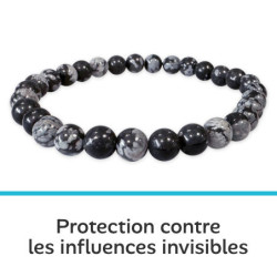 Bracelet Obsdienne neige