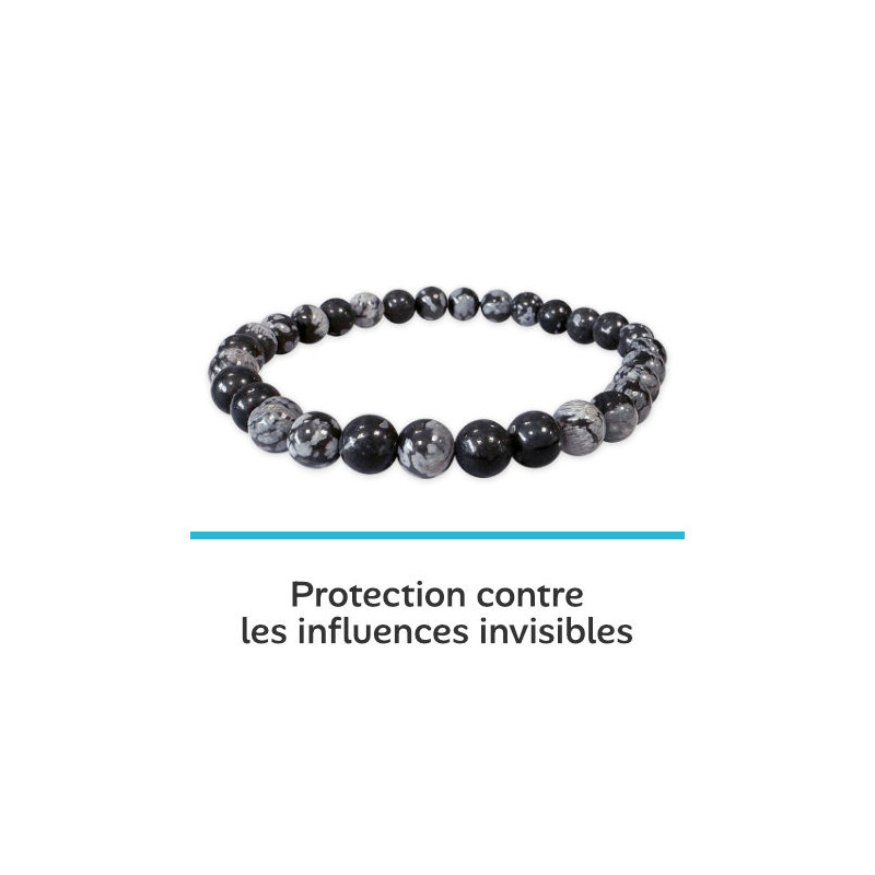 Bracelet Obsdienne neige