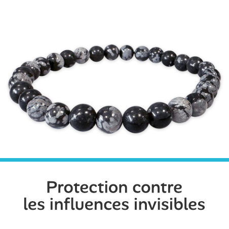 Bracelet Obsdienne neige